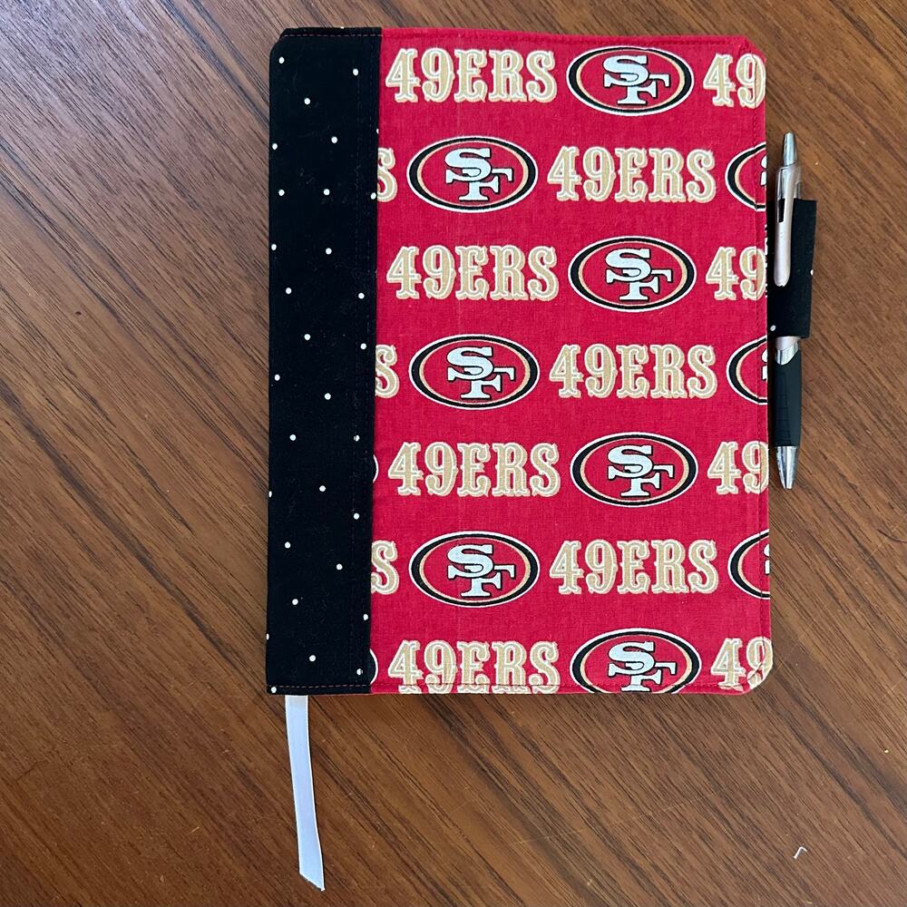 Handmade Fabric Composition Book Cover NFL San Francisco 49ers Print
